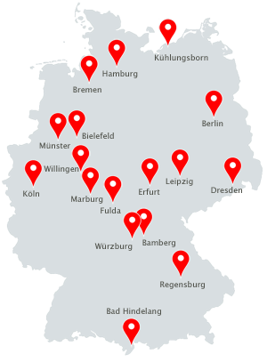 Unsere Seminarorte in Deutschland